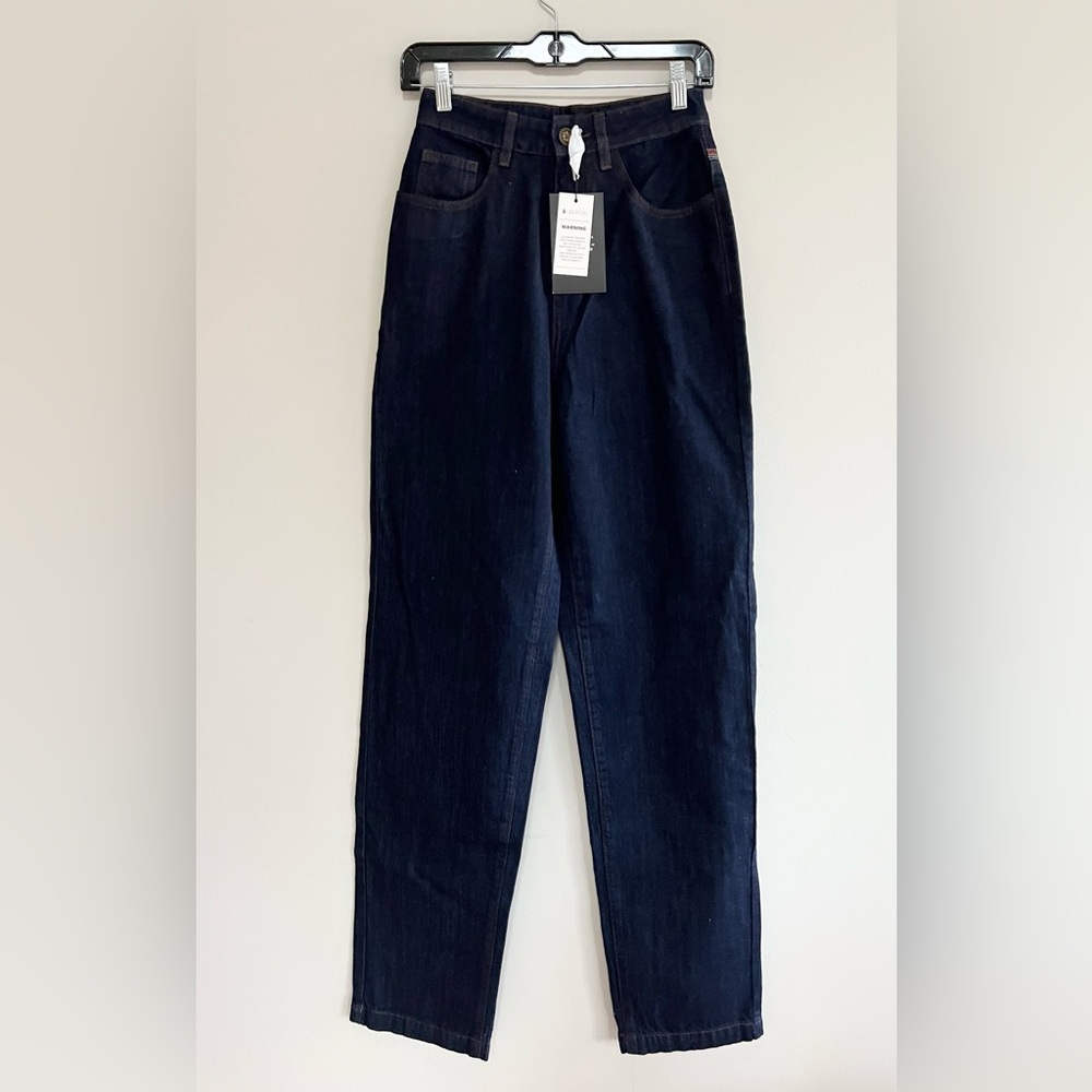 Bright & Beautiful NWT Bijou Rainbow Straight Leg Dark Wash Jeans, XXS/UK6 - Picture 2 of 13